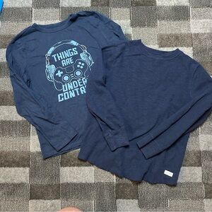 GAP Kids Navy Blue Long Sleeve Shirts size 8